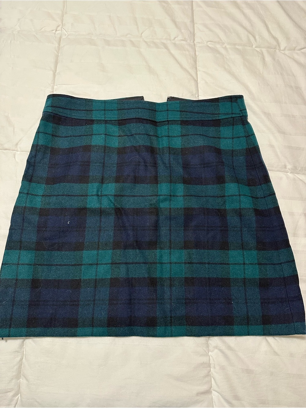 J. Crew Green & Navy Plaid Mini Skirt